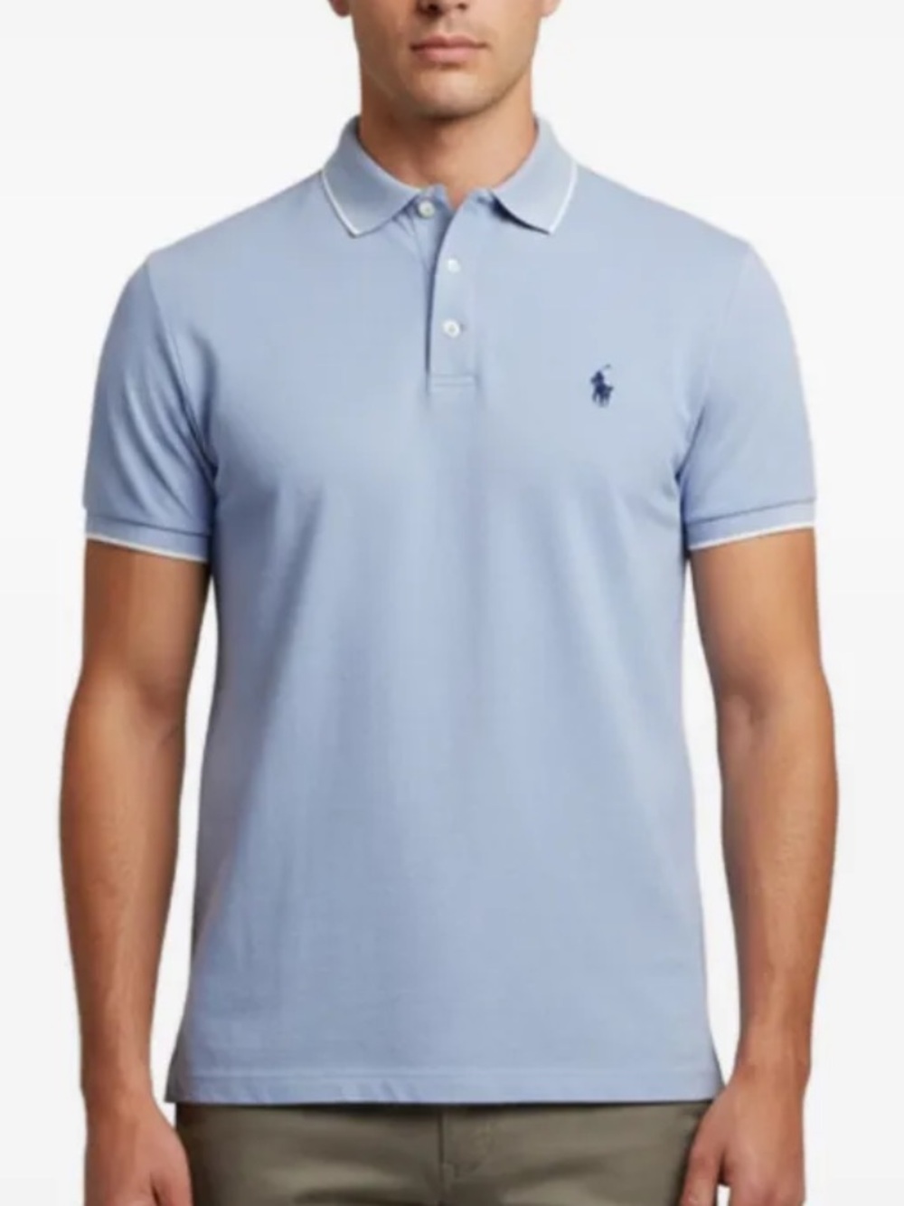 Ralph Lauren POLO Shirt Men's Custom Slim Fit 100% Cotton - Large